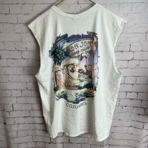 Ron Jon surf shop men’s size XL sleeveless shirt Cozumel stained distressed